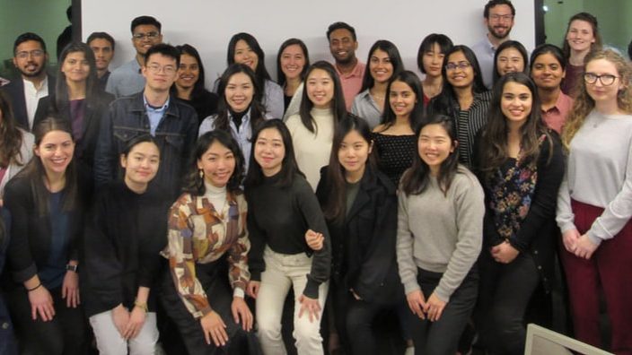 A group of students posing for a photo